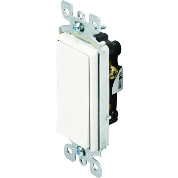 Single Pole Light Switch White Decorator Wall Switch 15A 120/277V 10 Pack