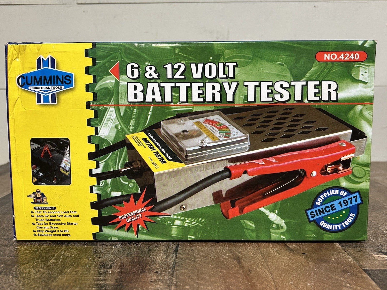 Cummins Industrial Tools 6 & 12 Volt Battery Load Tester No. 4240 New
