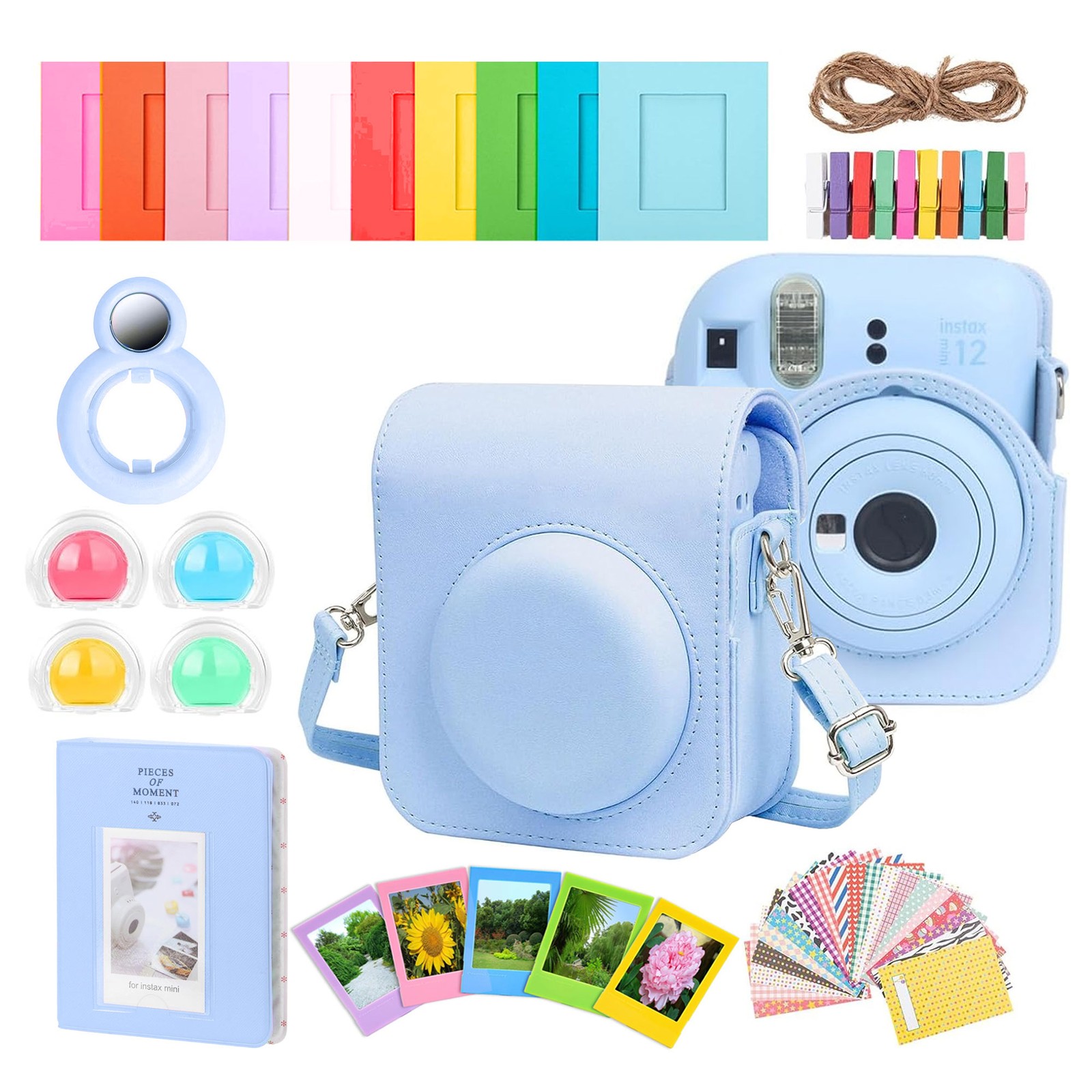 Complete Accessory Kit for Fujifilm Instax Mini 8/9/11/12 (Blue)
