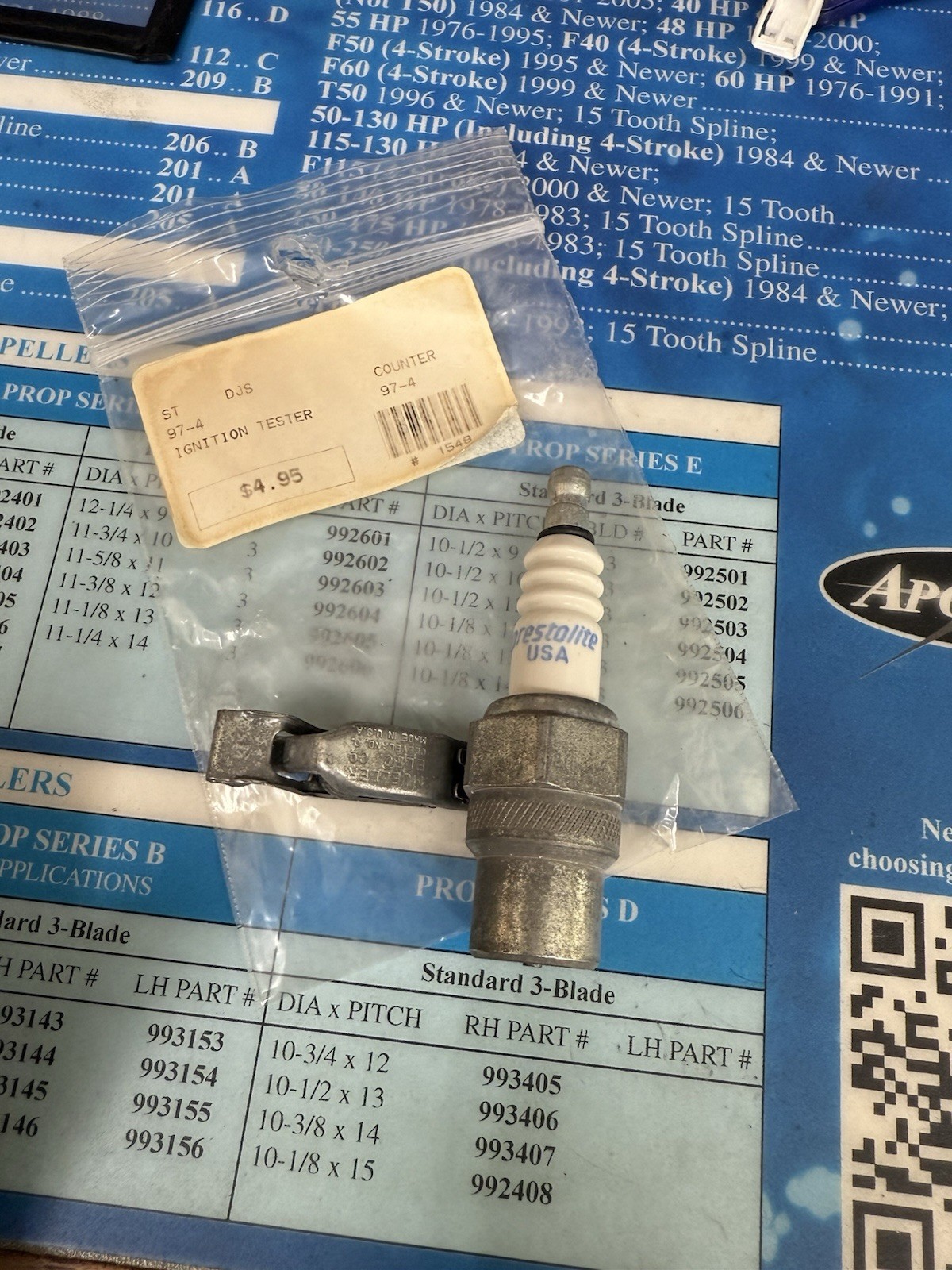 Spark plug HEI wire tester NOS Prestolite