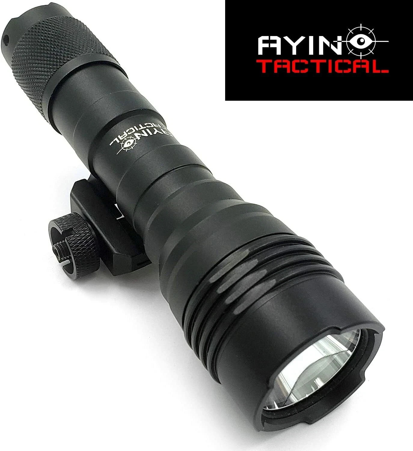 Ayin 1200 Lumen Weapon Light Rail Mounted Rifle Light Rechargeable w/ Tap Switch