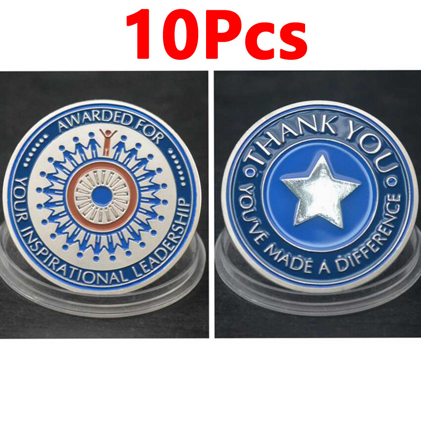 10 PCS Leadership Thank You for Your Service Inspirational Gift Challenge Coin