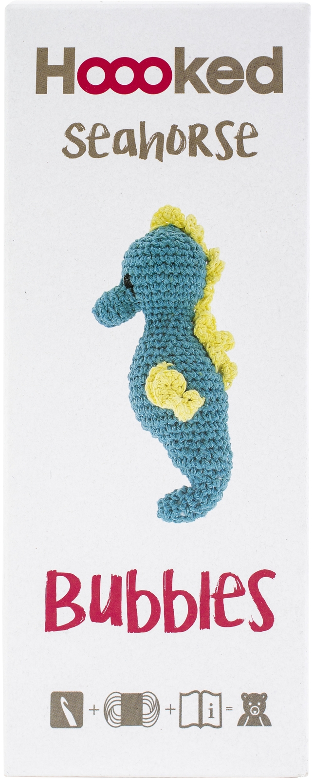 Hoooked Seahorse Bubbles Yarn Kit W/Eco Barbante Yarn-Lagoon (Pack of 1 Skein)