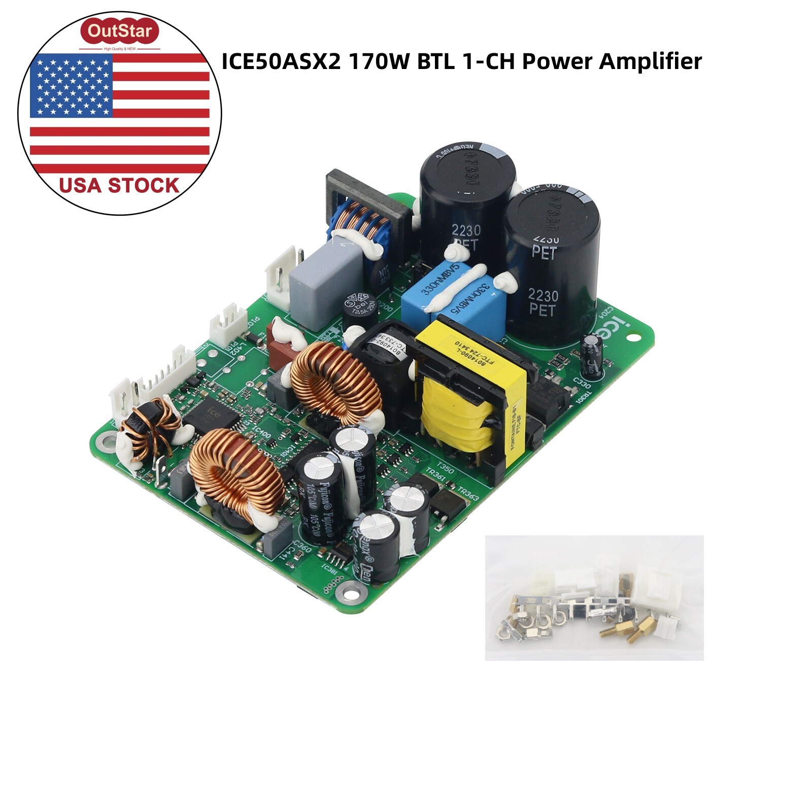 Original ICE50ASX2 170W BTL 1-CH Audio Power Amplifier Board f/ ICEPOWER (US