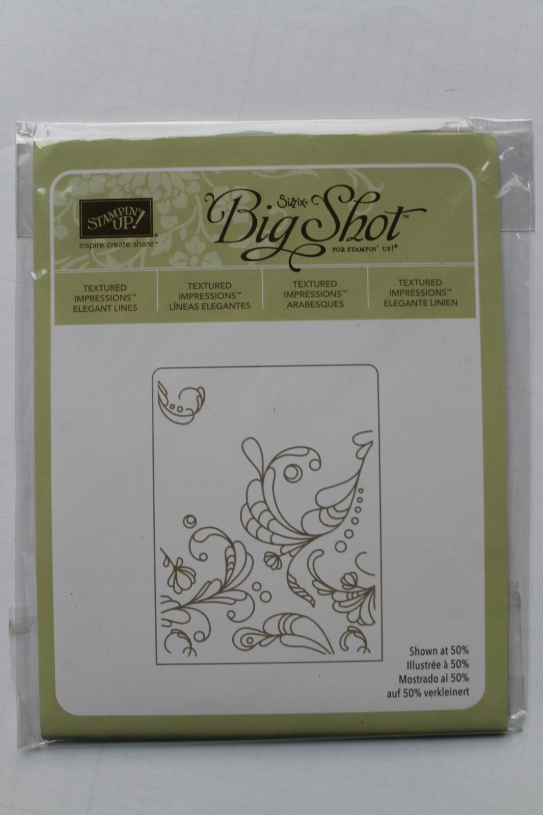 Stampin' Up Elegant Lines Embossing Folder ~ Floral Paisley Textured Impressions
