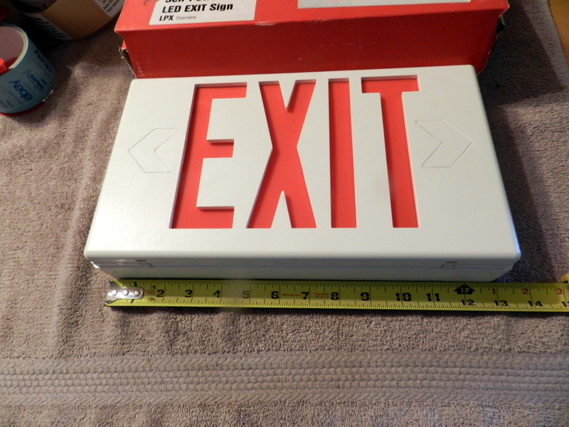 Cooper Polycarbonate LED Emergency Exit Lighting Sign LPX60RWH 120/277 VAC