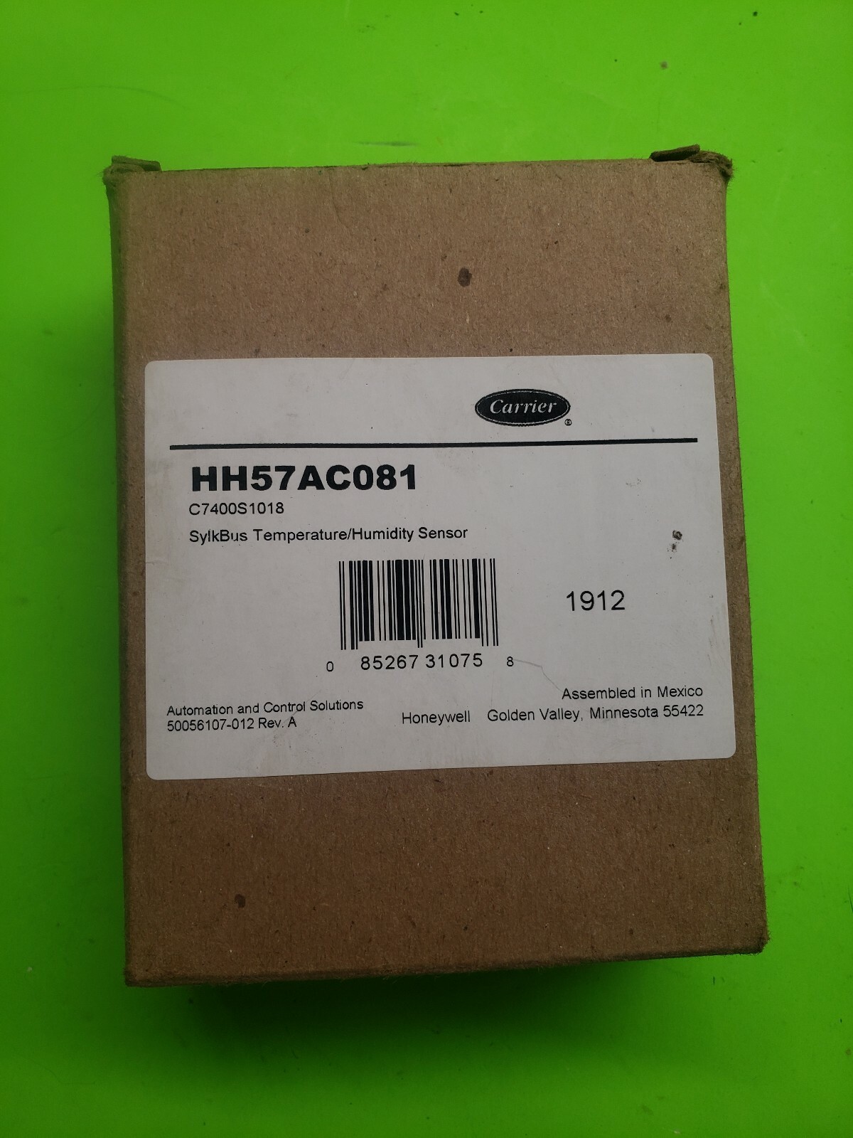 HH57AC081 Carrier Outdoor Enthalpy Temp/Humidity Sensor Honeywell C7400S 1018