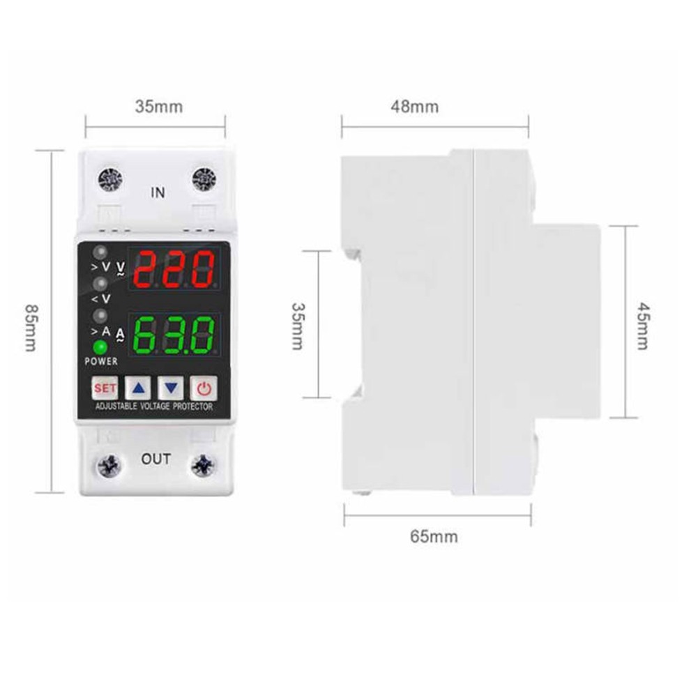 220V Voltage Protector with Adjustable Settings for Electrical Devices