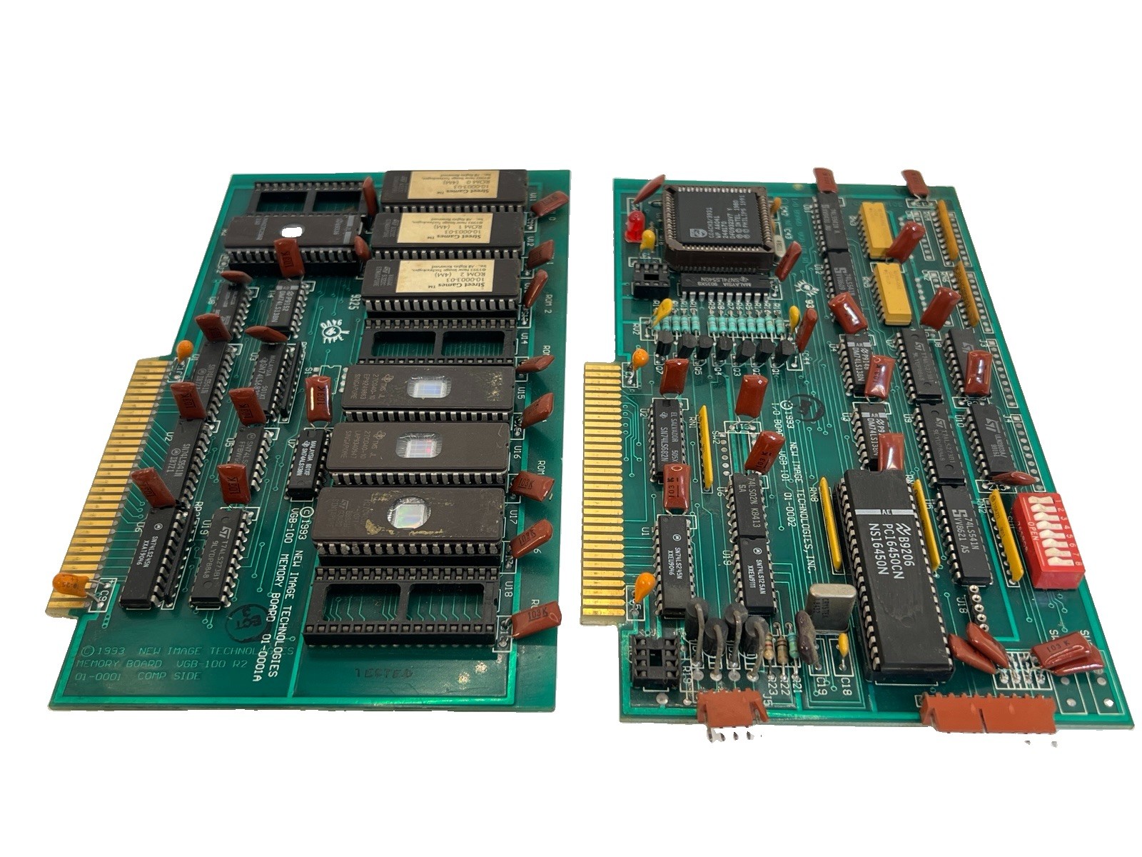 New Image Technologies Street Games VGB-100 VGB-101 Arcade PCB Set 1993 Rare