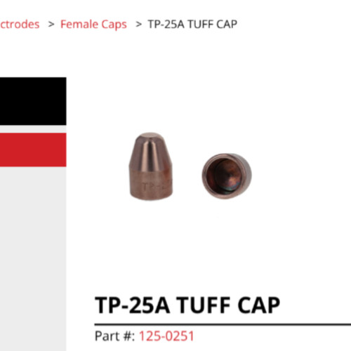 Welding equipment: welding female cap Tipaloy  CAF-25A