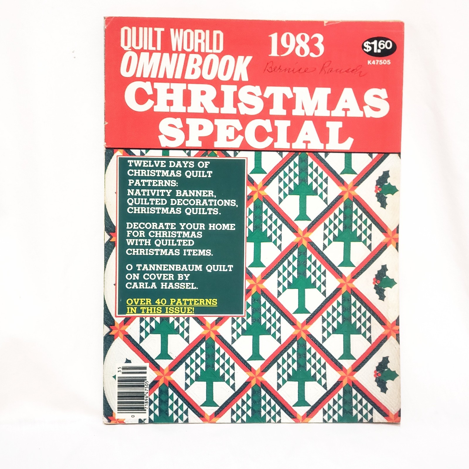 Quilt World Omnibook Christmas Special Magazine October 1983 Twelve Days