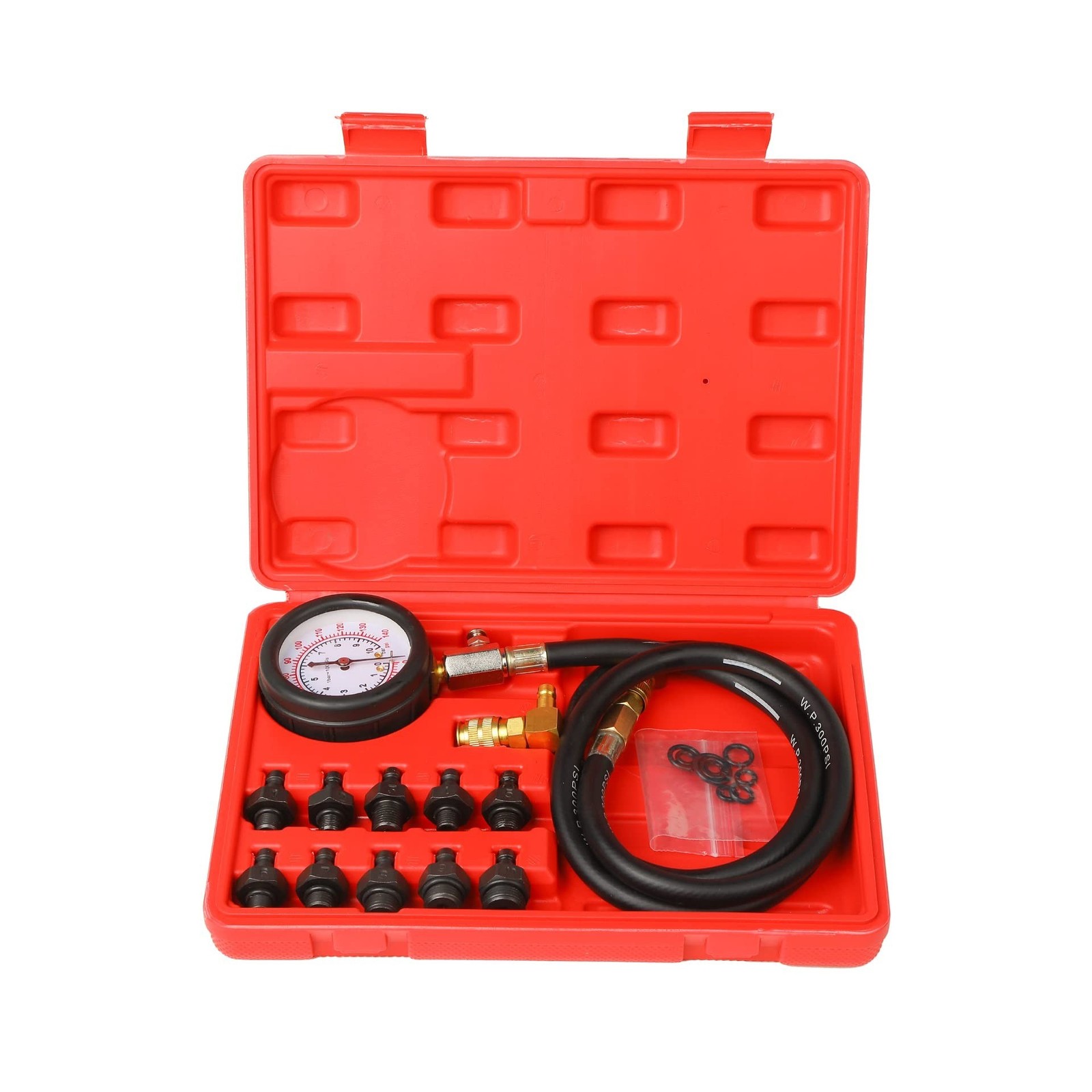 Oil Pressure Tester Tool, Oil Pressure Gauge kit, 0-140 PSI Pressure Test Dia...