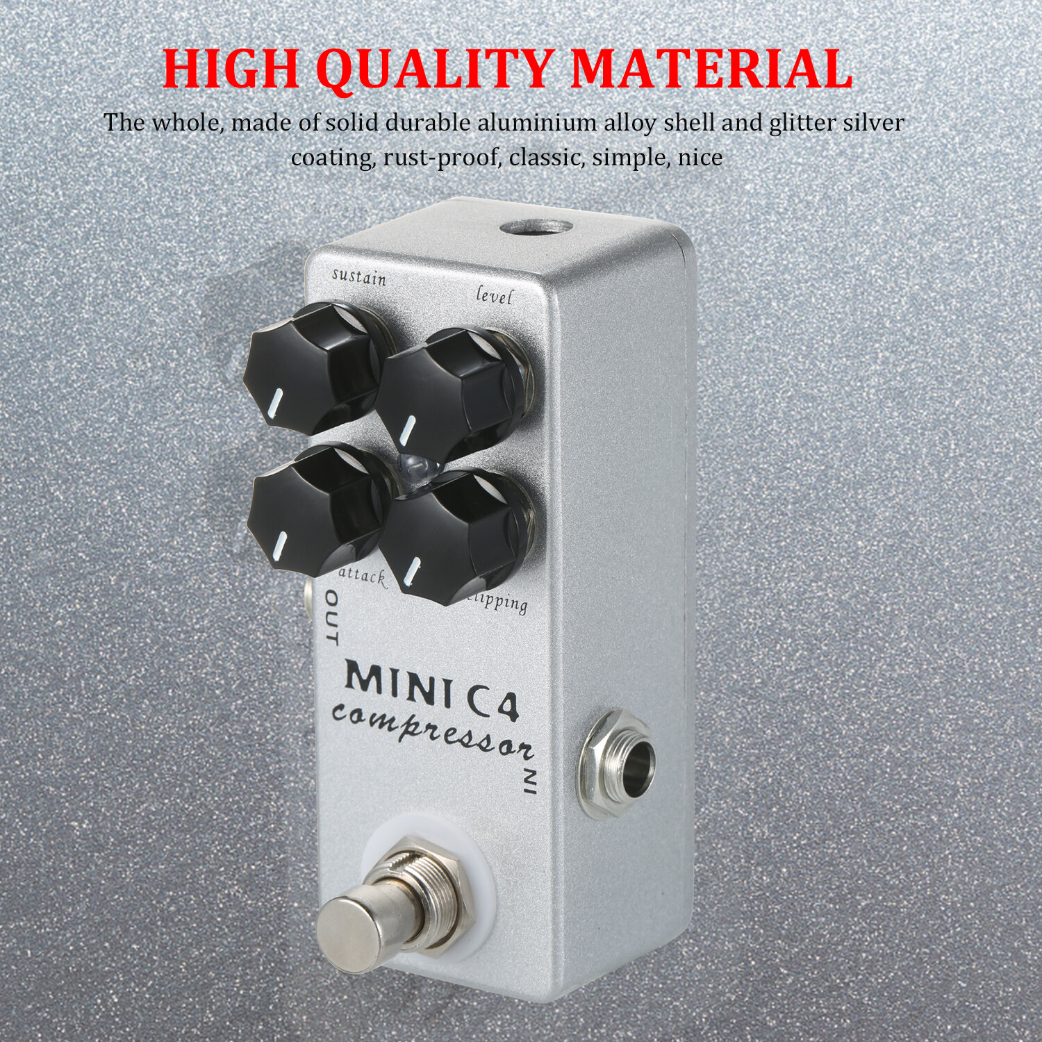 MOSKY MINI C4 Compressor Guitar Effect Pedal True Bypass G7U4