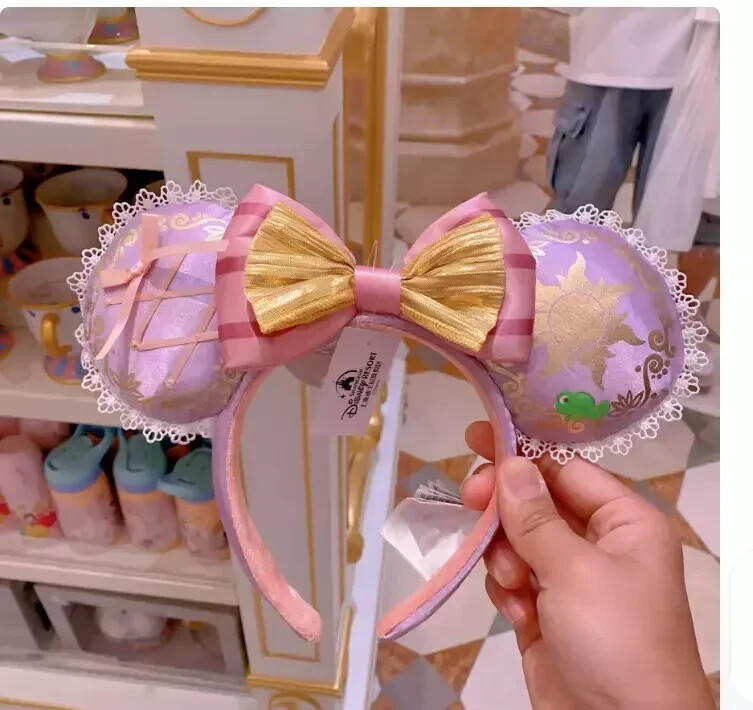 Authentic 2024 Disney Parks Tangled Rapunzel pascal Minnie Ear Headband Ear New