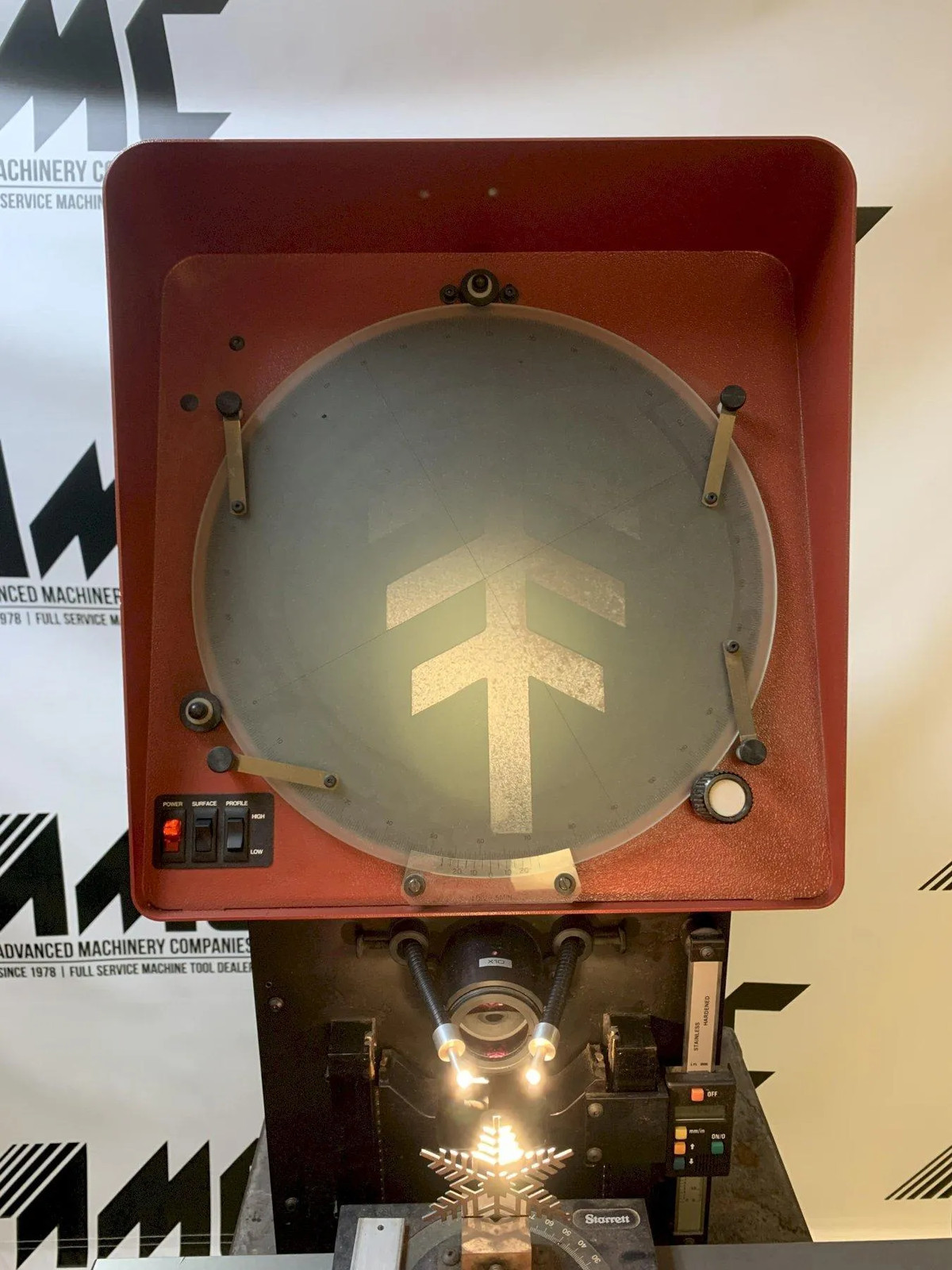 14" STARRETT Model HE350 Bench Top Optical Comparator, S/N 40508.
