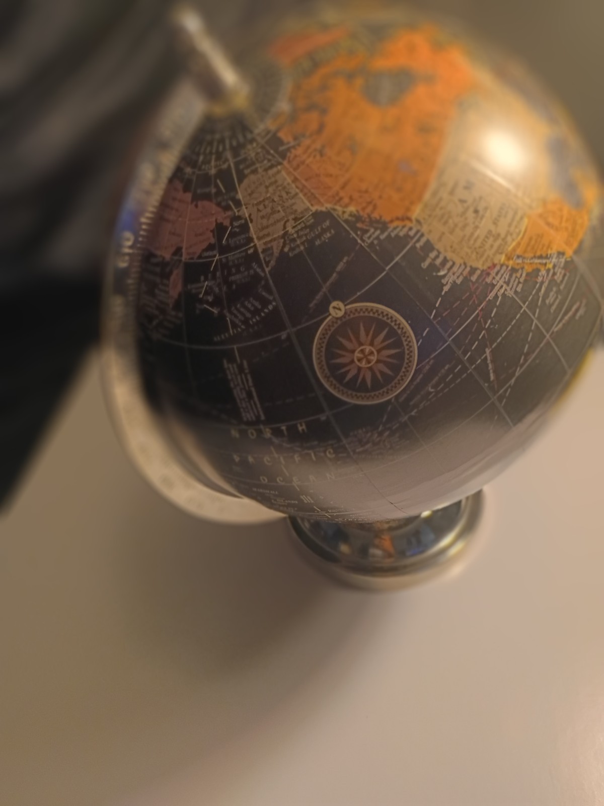 : Elements Decorative Tabletop Globe - 8x11 Inch - Office & Library Decor