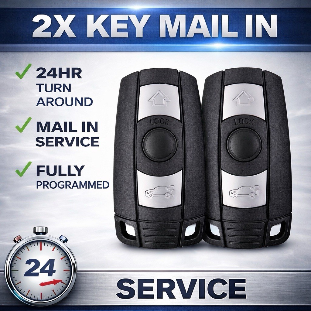 🔥2 CAS3 3 MAIL IN KEY SERVICE PUSH START FITS: BMW E90 E92 E60 E63 E70 E81