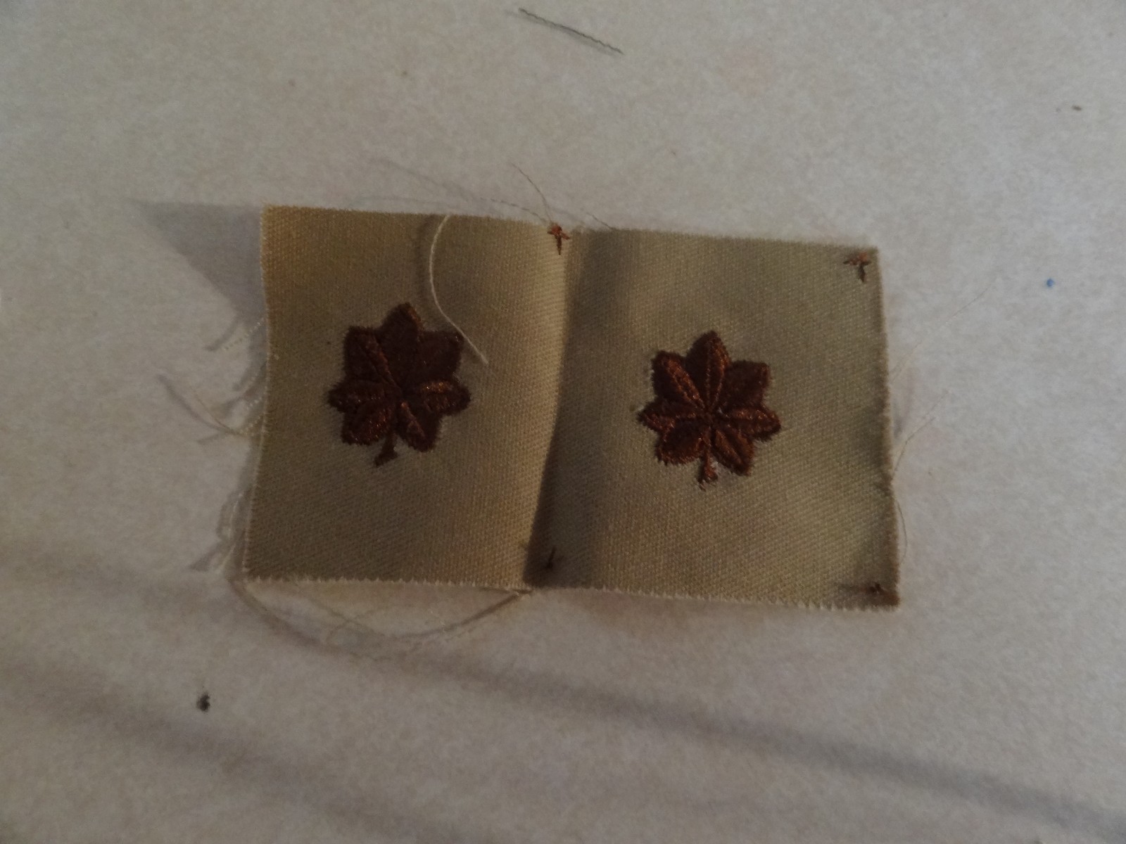 GENUINE US MILITARY INSIGNIA PATCH SEW ON SET OF 2 MAJOR 0-4 ARMY DESERT