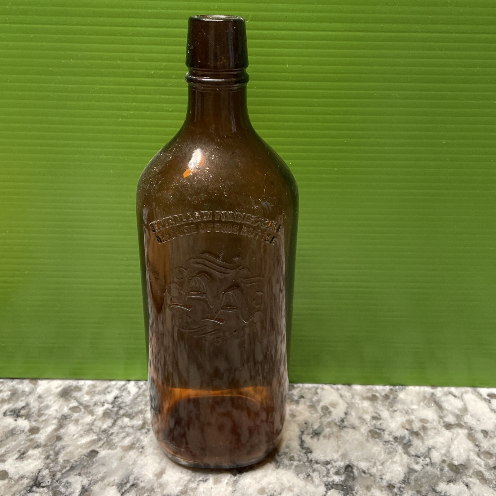 Old Vintage Brown Whisky Bottle