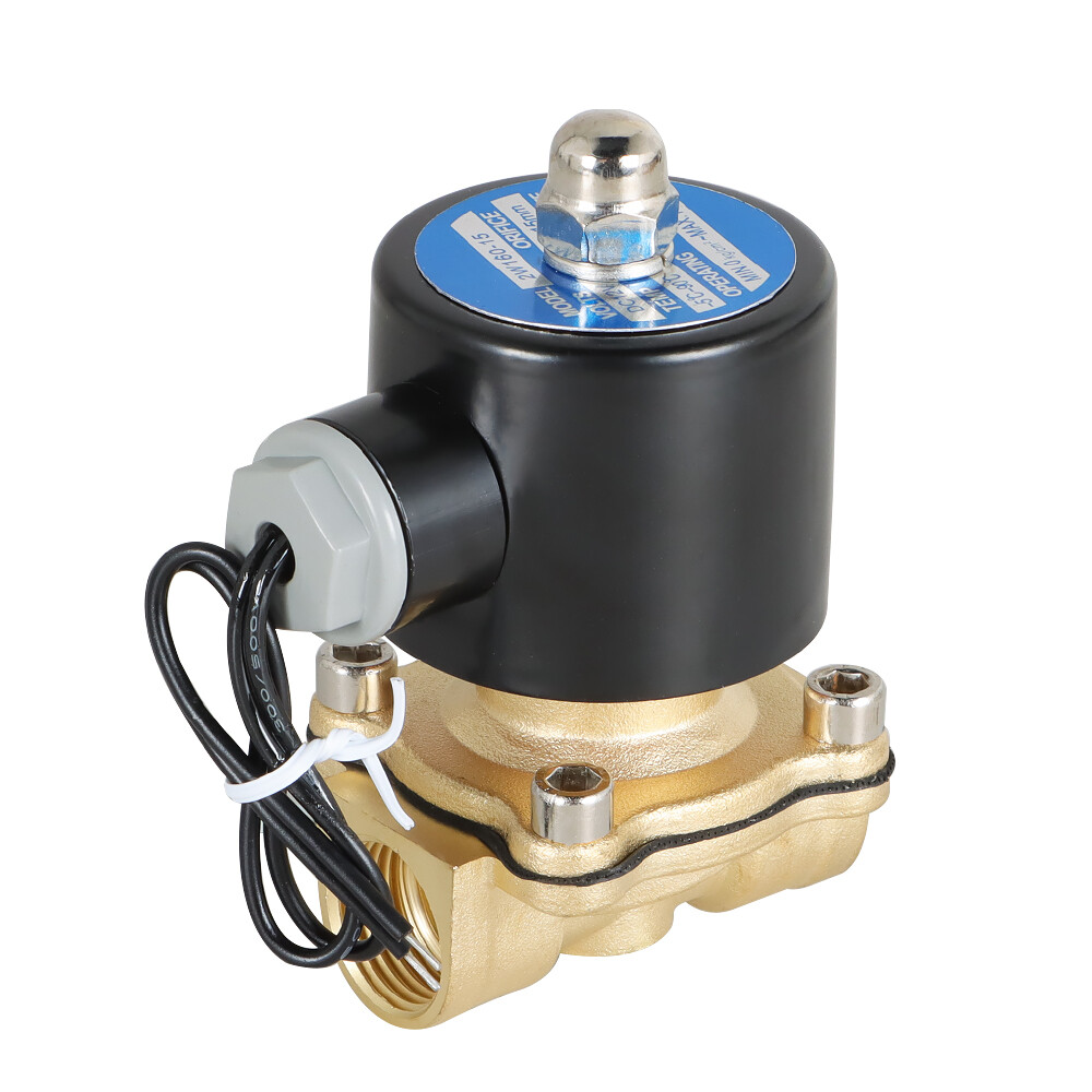 12V 1/2 Inch DC Brass Electric Solenoid Valve NPT Gas Water Air Normally Closed