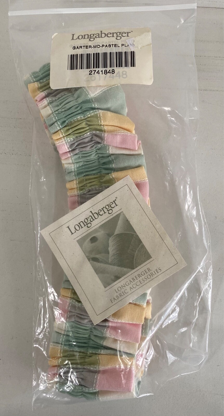 Longaberger Garter Pastel Plaid Medium