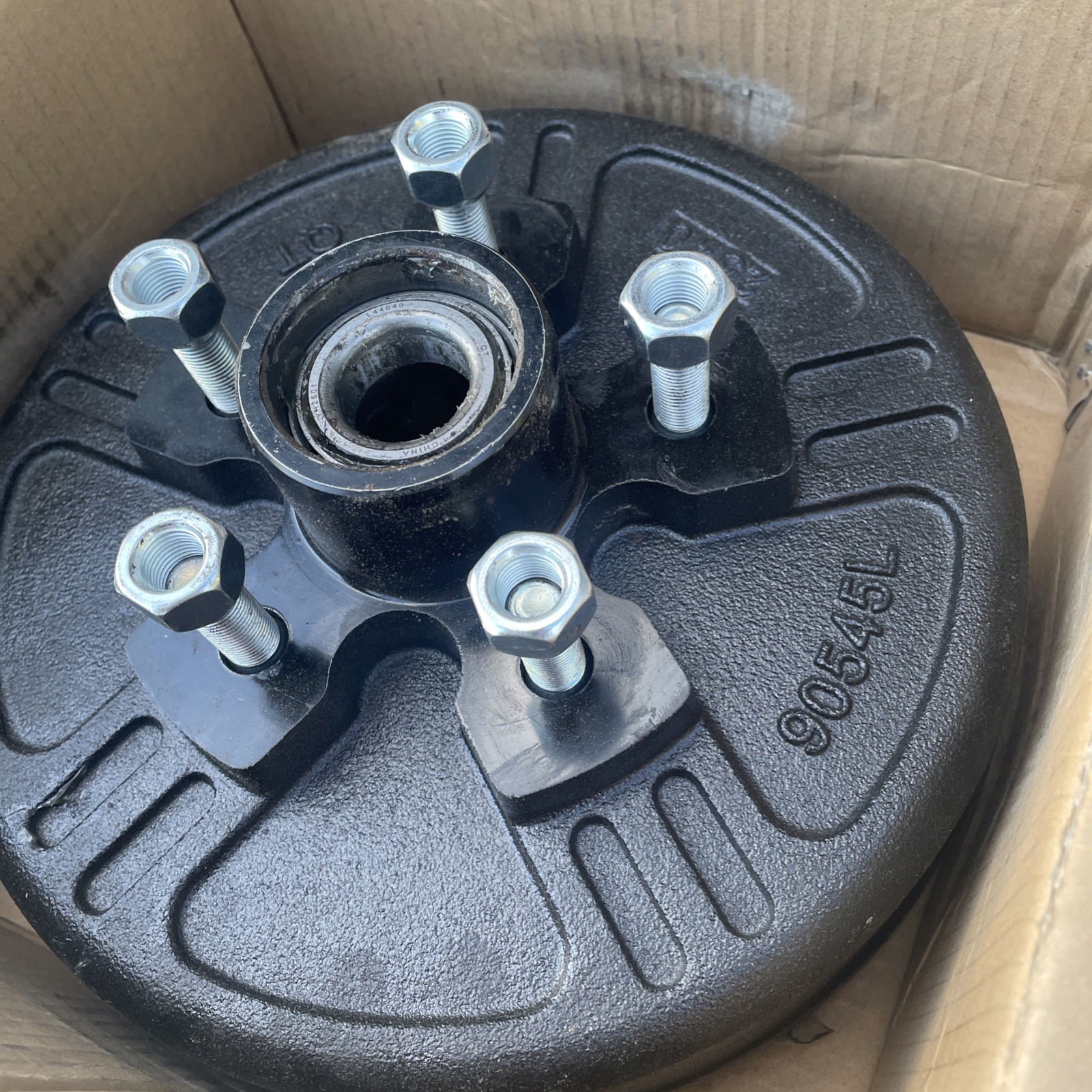 JDMSPEED New Trailer Brake Hub Drum 10" X 2-1/4" Kit 5 on 4.5" Replacement...