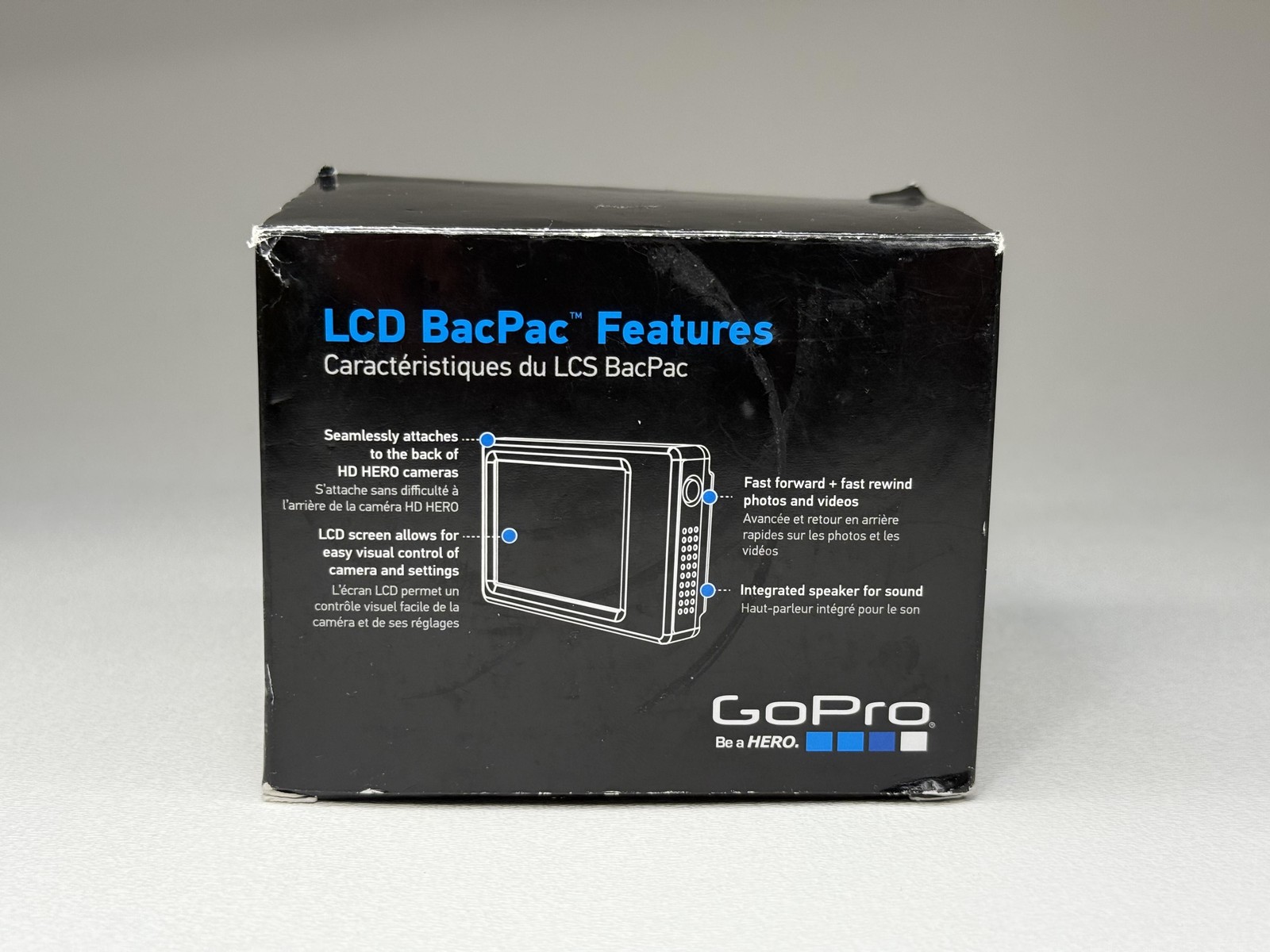 GoPro LCD BacPac Digital Back Clear HD HERO Camera Snap-On Backdoor Kit