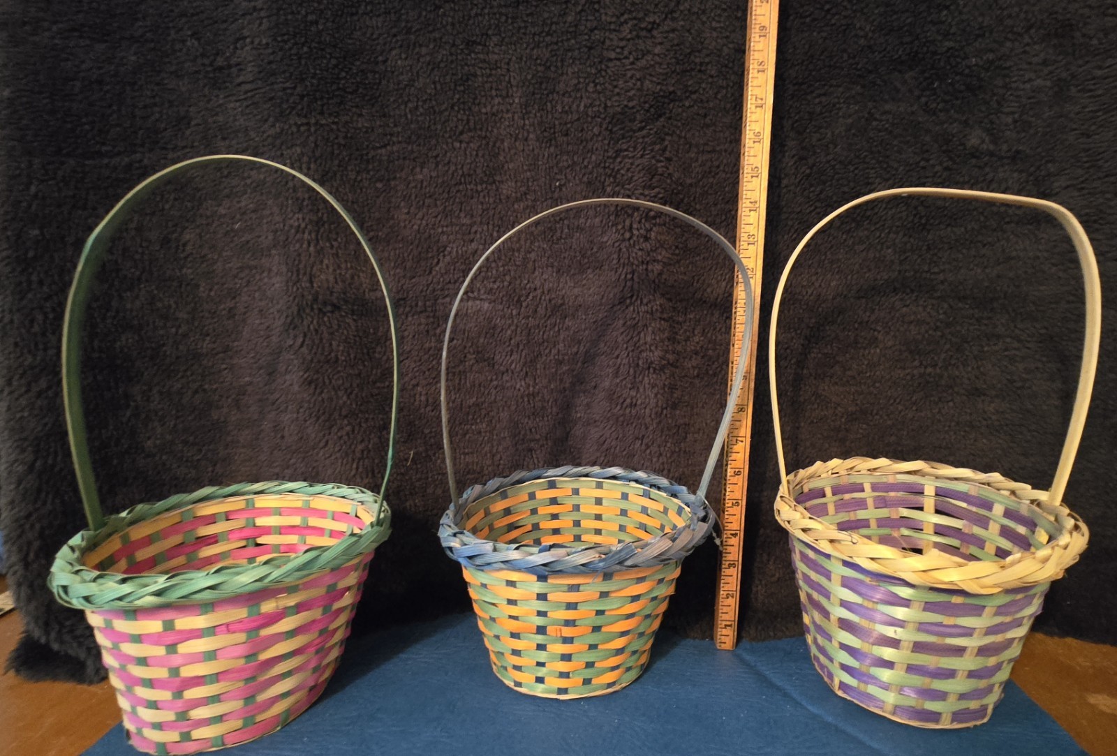 6 Vintage Easter And Decorative Wood Baskets