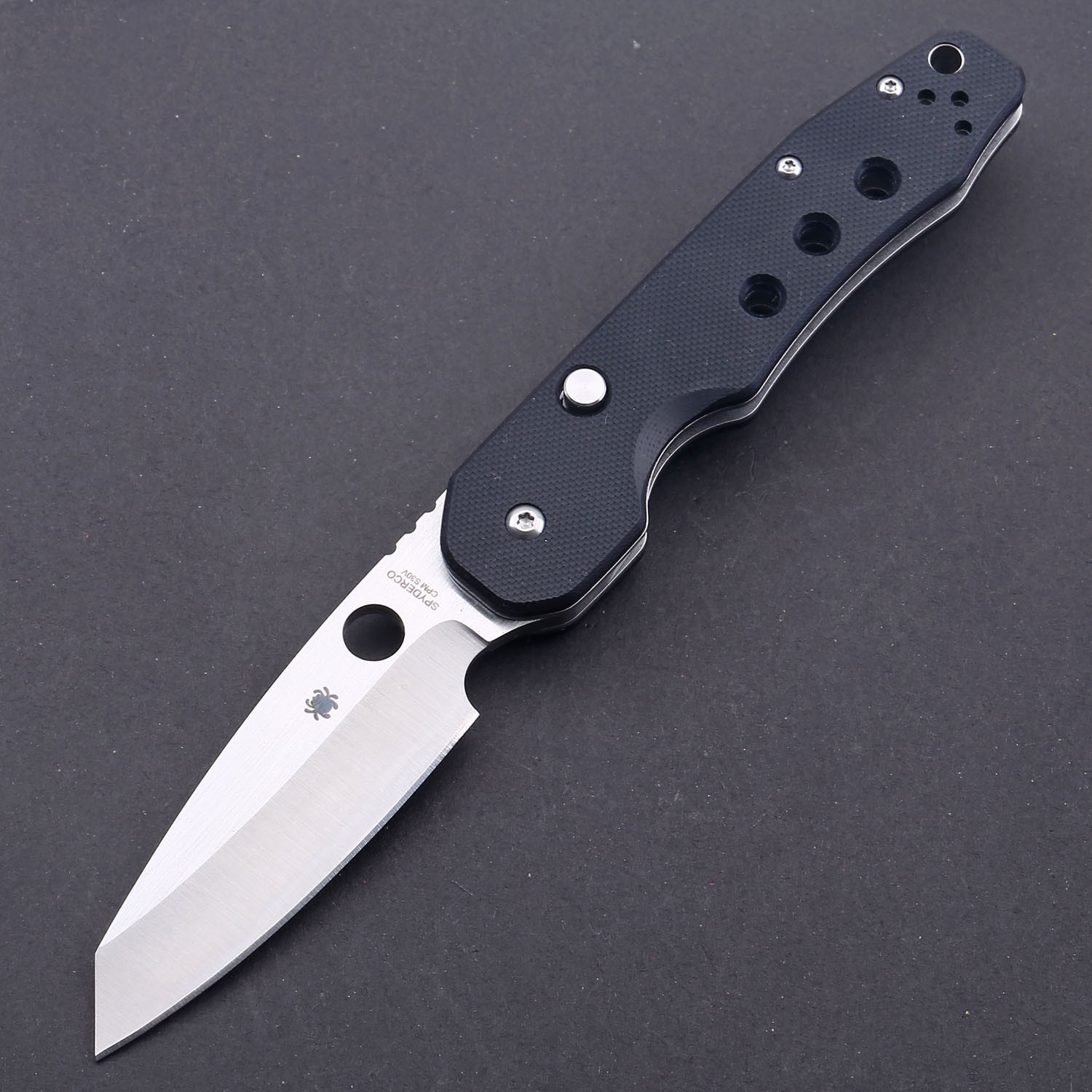 Black G10 Handle Survival Tactical Folding Pocket Knife Bottom Lock Messer Edc