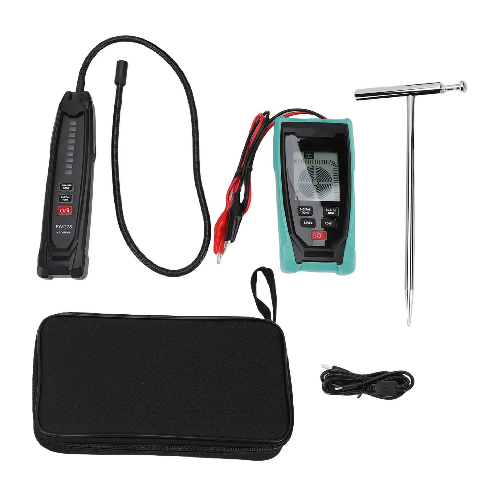 Underground Wire Locator Digital Analog Buried Wire Tracer Cable Break Detector