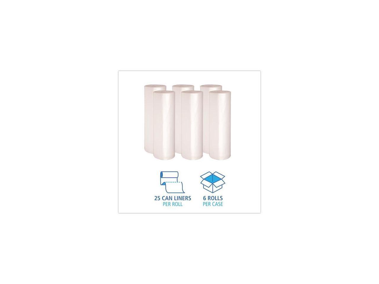 Boardwalk High-Density Can Liner 43x47 56gal 19mic Equiv. Natural 25 Bag/RL 6 RL