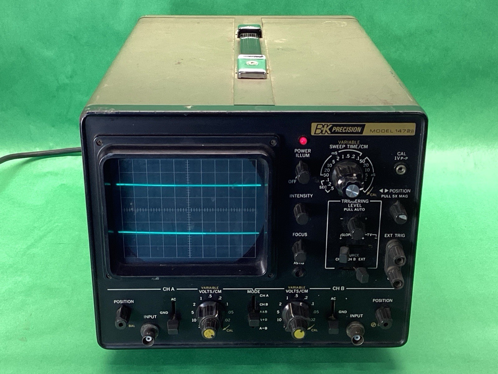BK Precision 1472B 15 MHz Triggered Sweep Dual-Trace Oscilloscope - UNTESTED