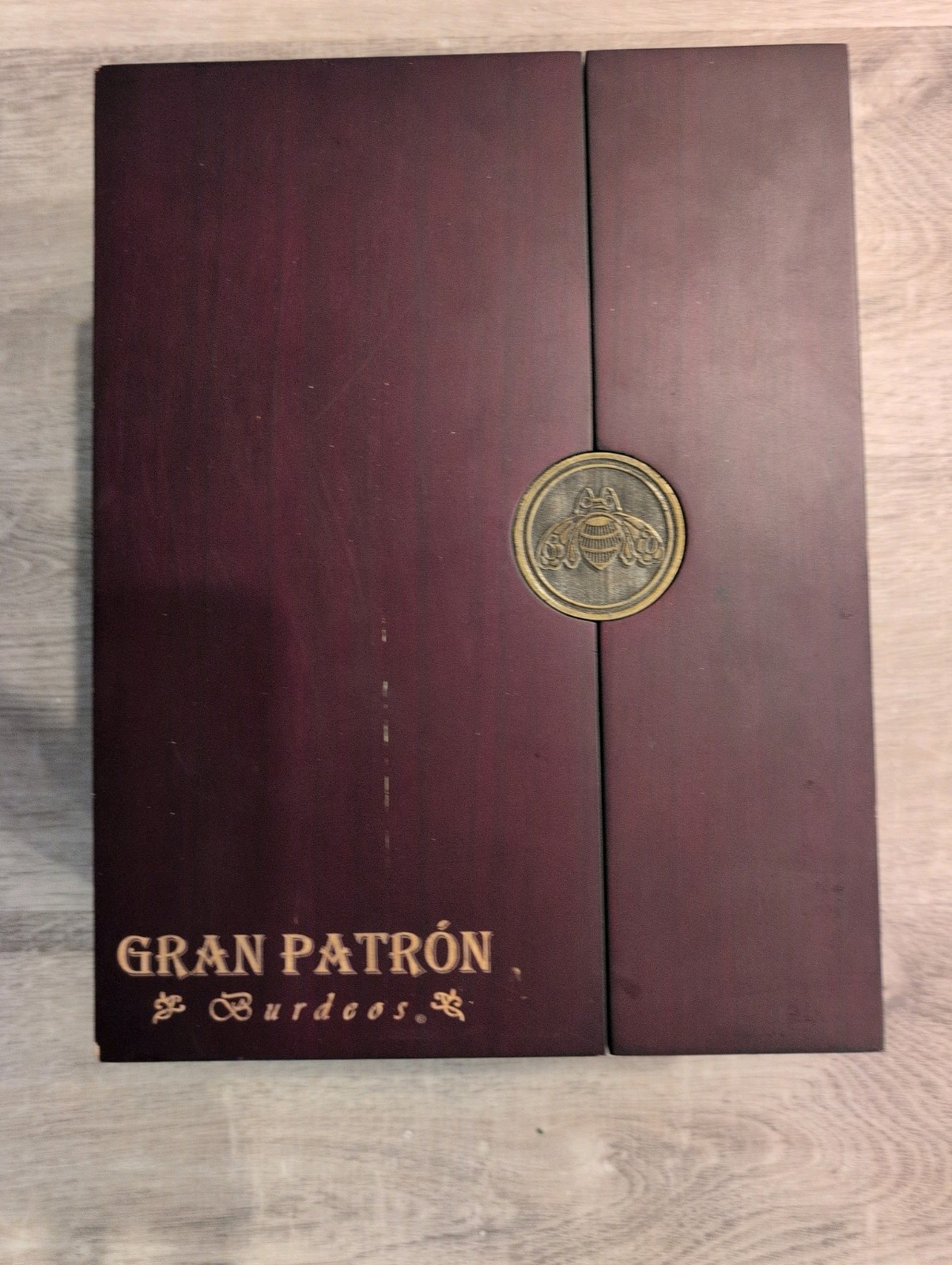 Gran Patron Burdeos Empty Wooden Box Collectible | BOX ONLY