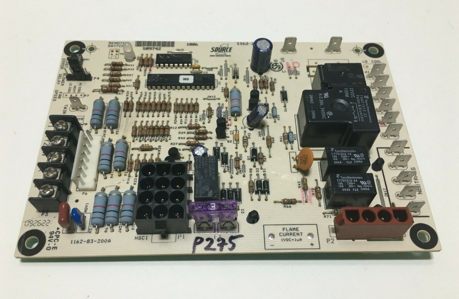 Honeywell 1162-200 Furnace Fan Control Circuit Board 509742  used #P275