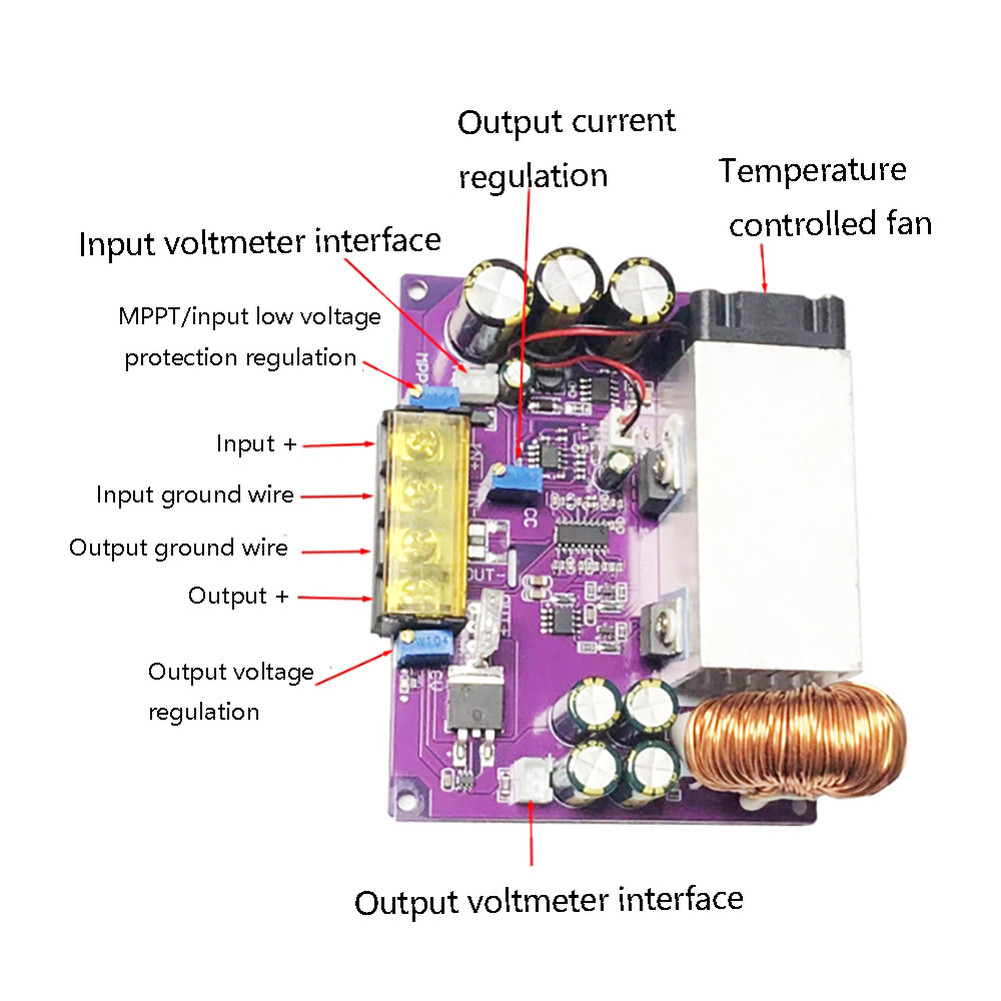 2V-60V Adjustable Output Step Down Module 25A with Short Circuit Protection