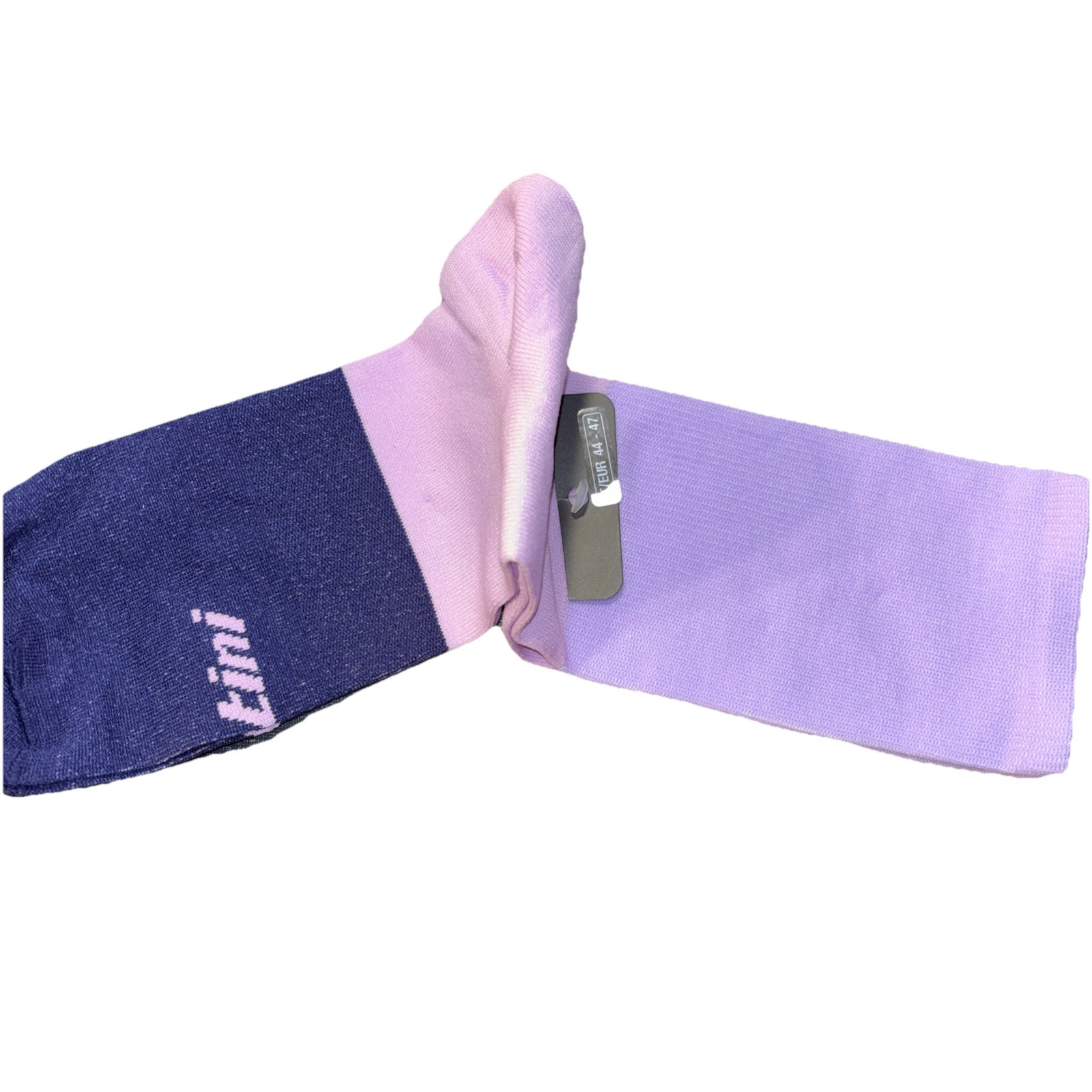 Santini Bangle Cycling Socks XL- XXL (44-47) Made In Italy NEW Blue PV Poliammid