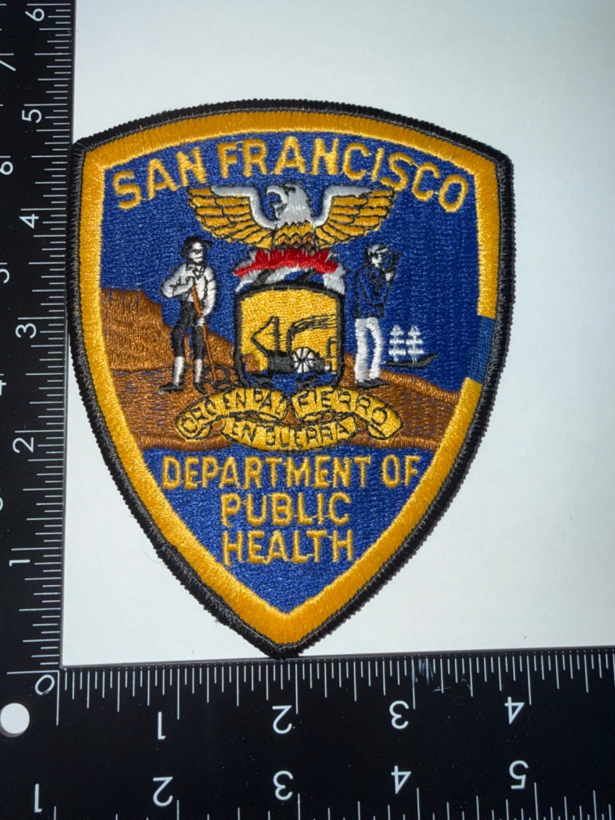 San Franscisco California Department of Public Health Police Patch Obsolete HTF