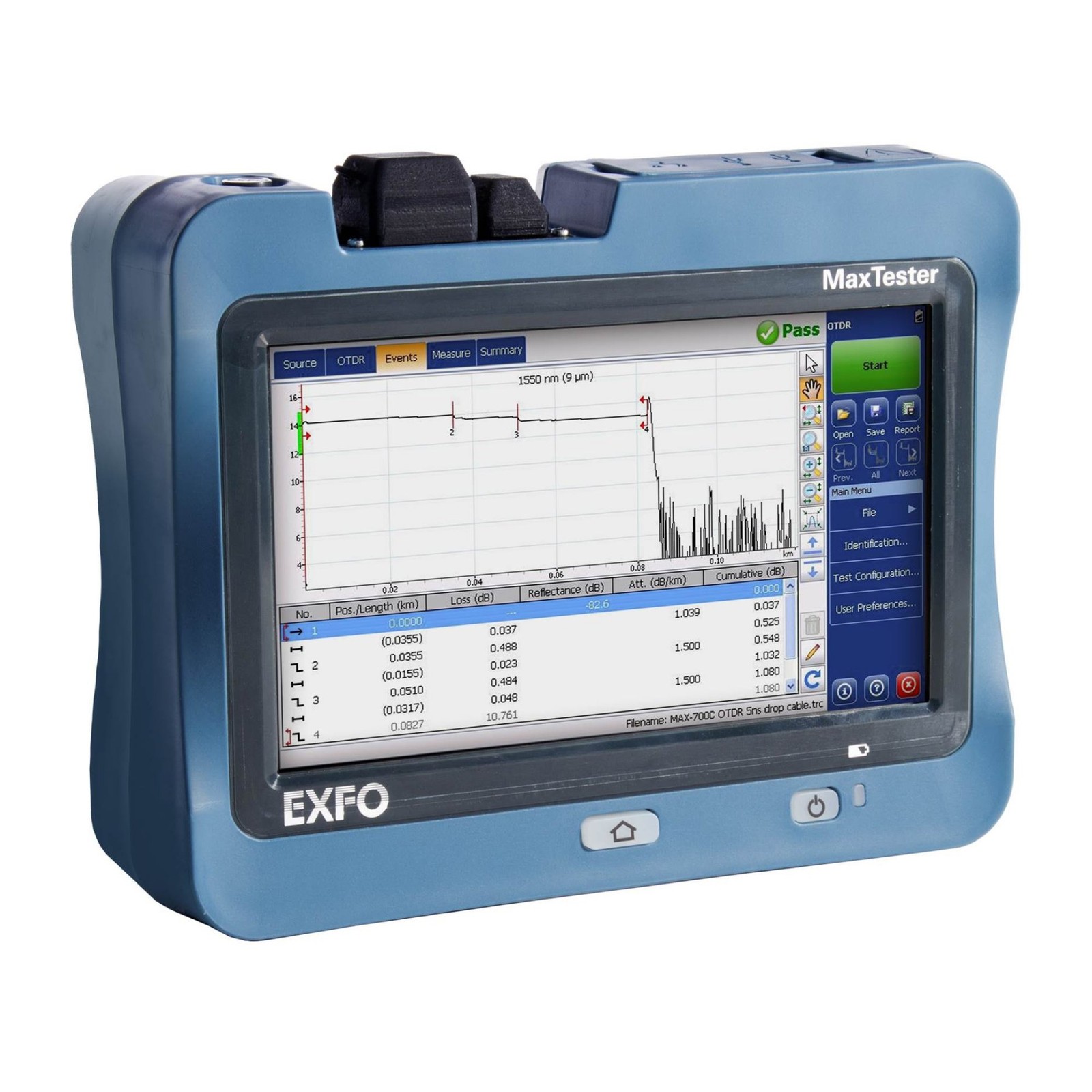 EXFO MAX-730C Optical Time Domain Reflectometer SM1 OTDR Singlemode 1310/1550 nm