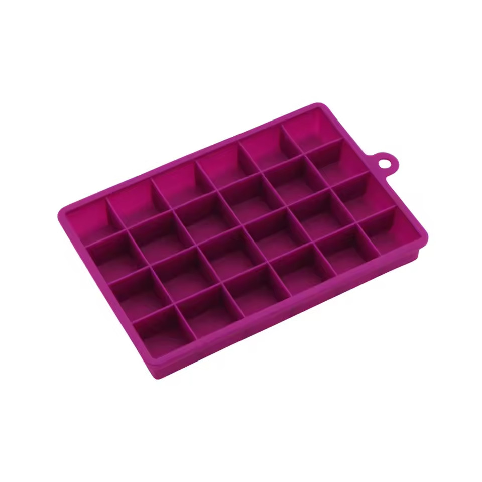 HUMBEE, Soft Silicone Ice cube Tray with PP Lid, BPA free 24 or 36 Cubes