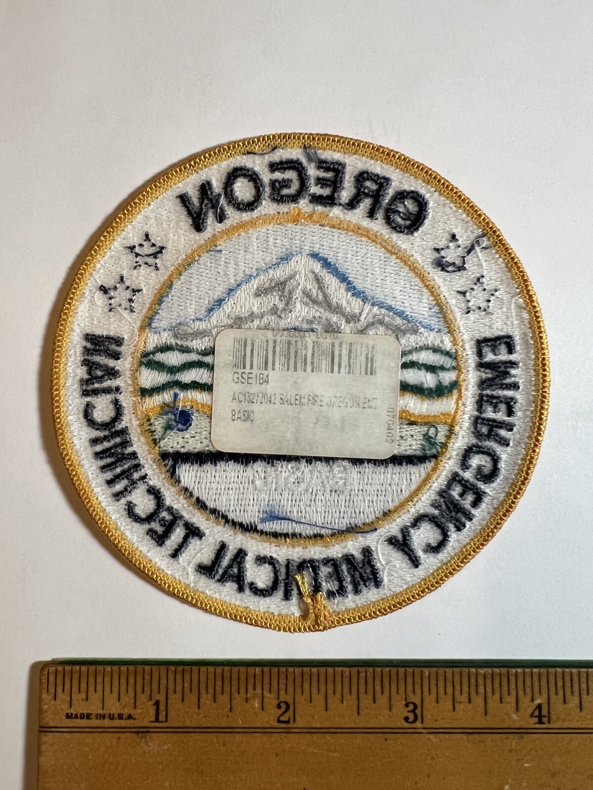 Oregon Basic EMT Emergency Medical Technician Patch
