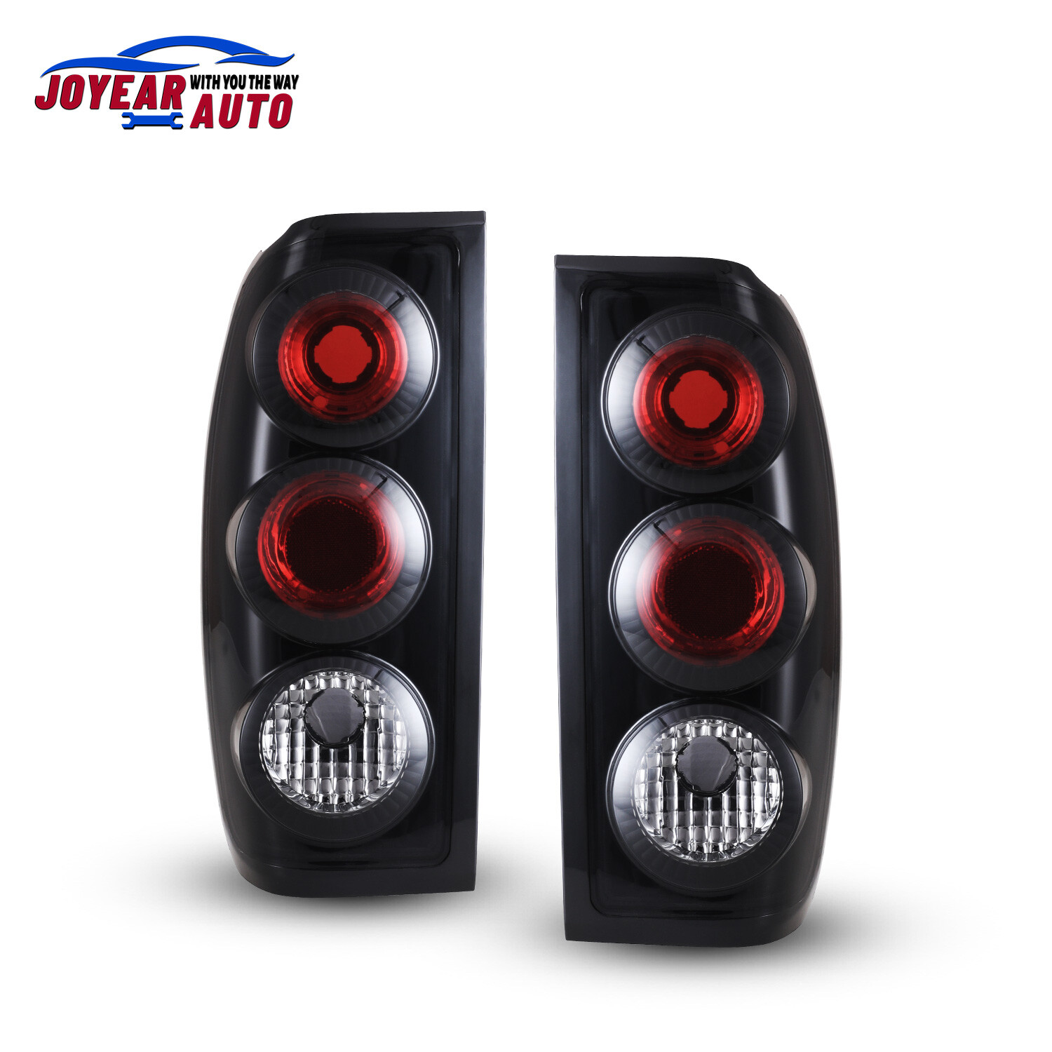 Tail Lights for 1998-2004 Nissan Frontier Black Smoke Replacement Rear Lamps
