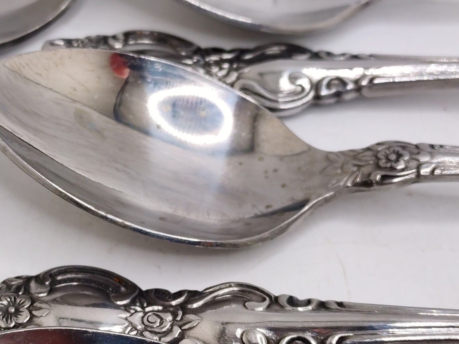 Vtg Stainless Steel Floral Scroll Edge Flatware Set Dillards Korea Retired 50pc