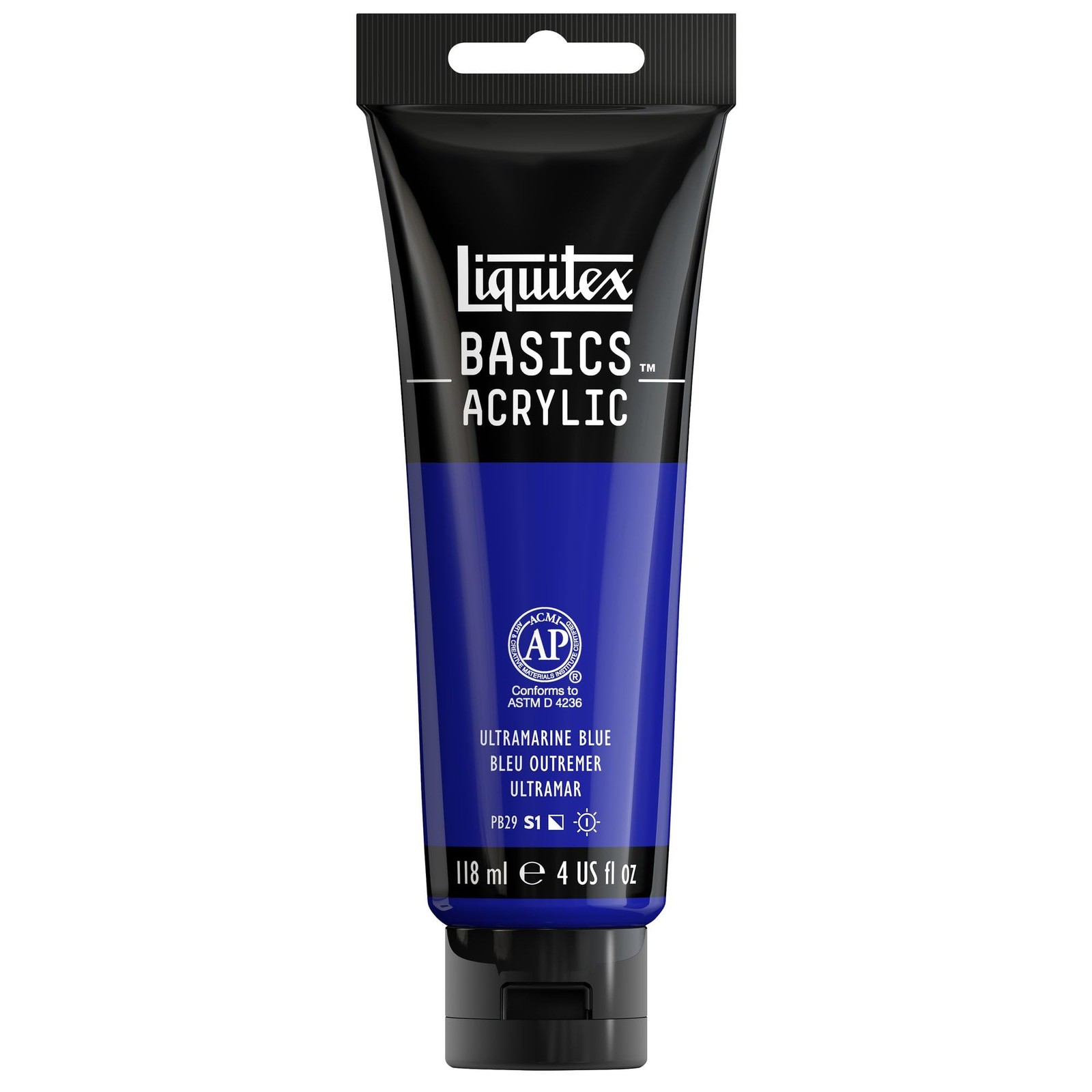 Liquitex BASICS Acrylic Paint, 118ml (4-oz) Tube, Ultramarine Blue