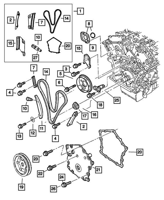 Genuine Mopar Hex Head Bolt 6104432AA