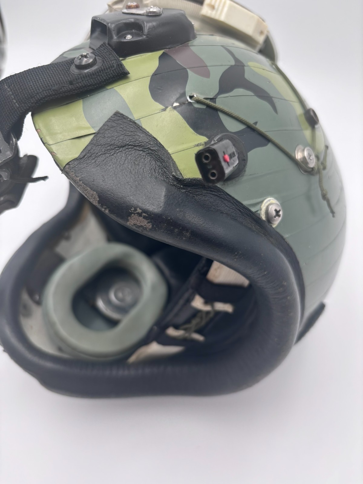 USAF HGU-26/P Dual Visor Flight Helmet Woodland Camo Taped - Size Large