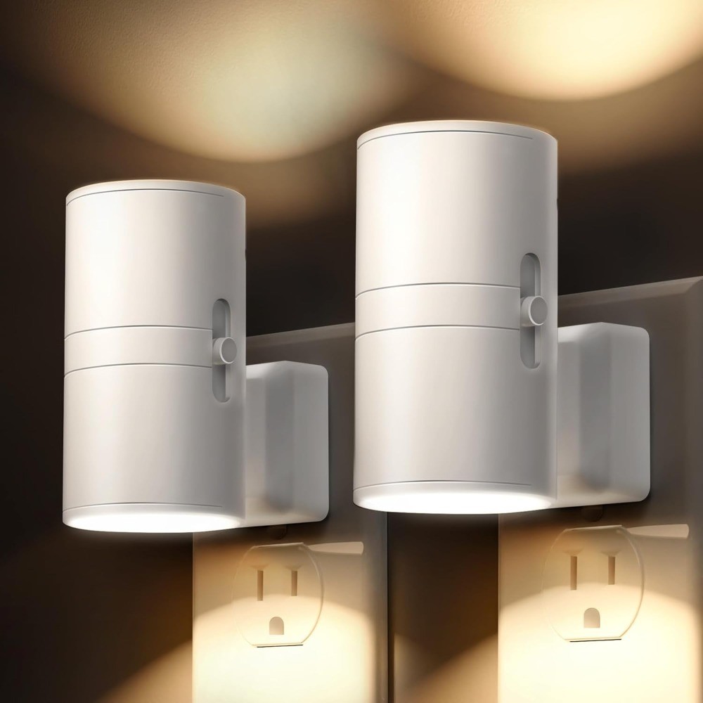 Night Light Plug in, Night Lights Plug into Wall, Light Sensor, 0-100LM Soft