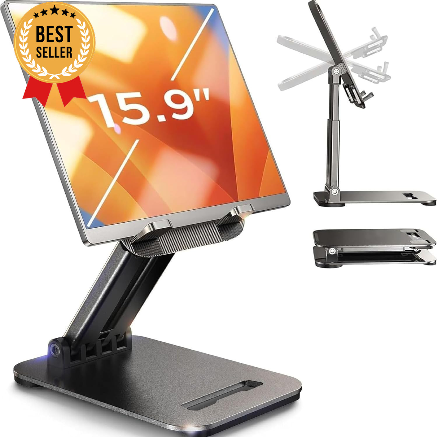 Tablet Stand iPad Holder Adjustable Foldable Desk Stand for Kindle Switch