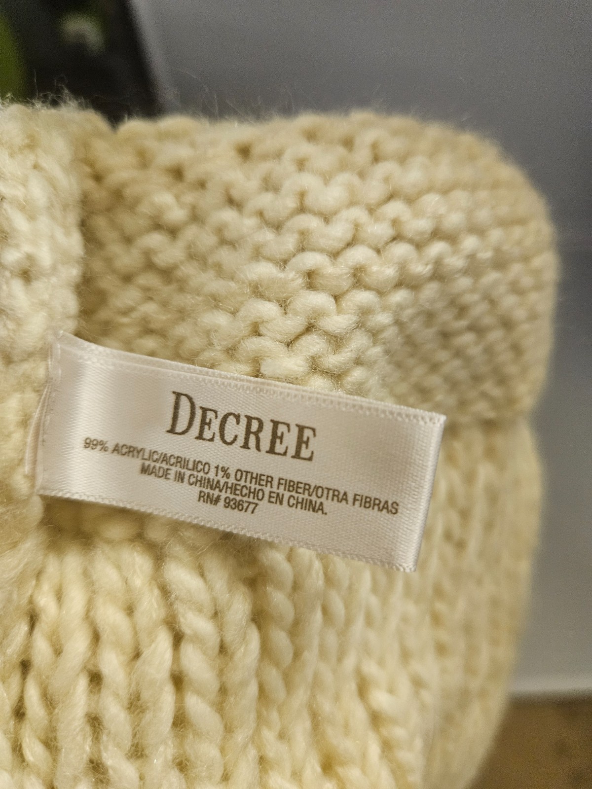 Cream Knit Women's Beanie/Bucket Hat