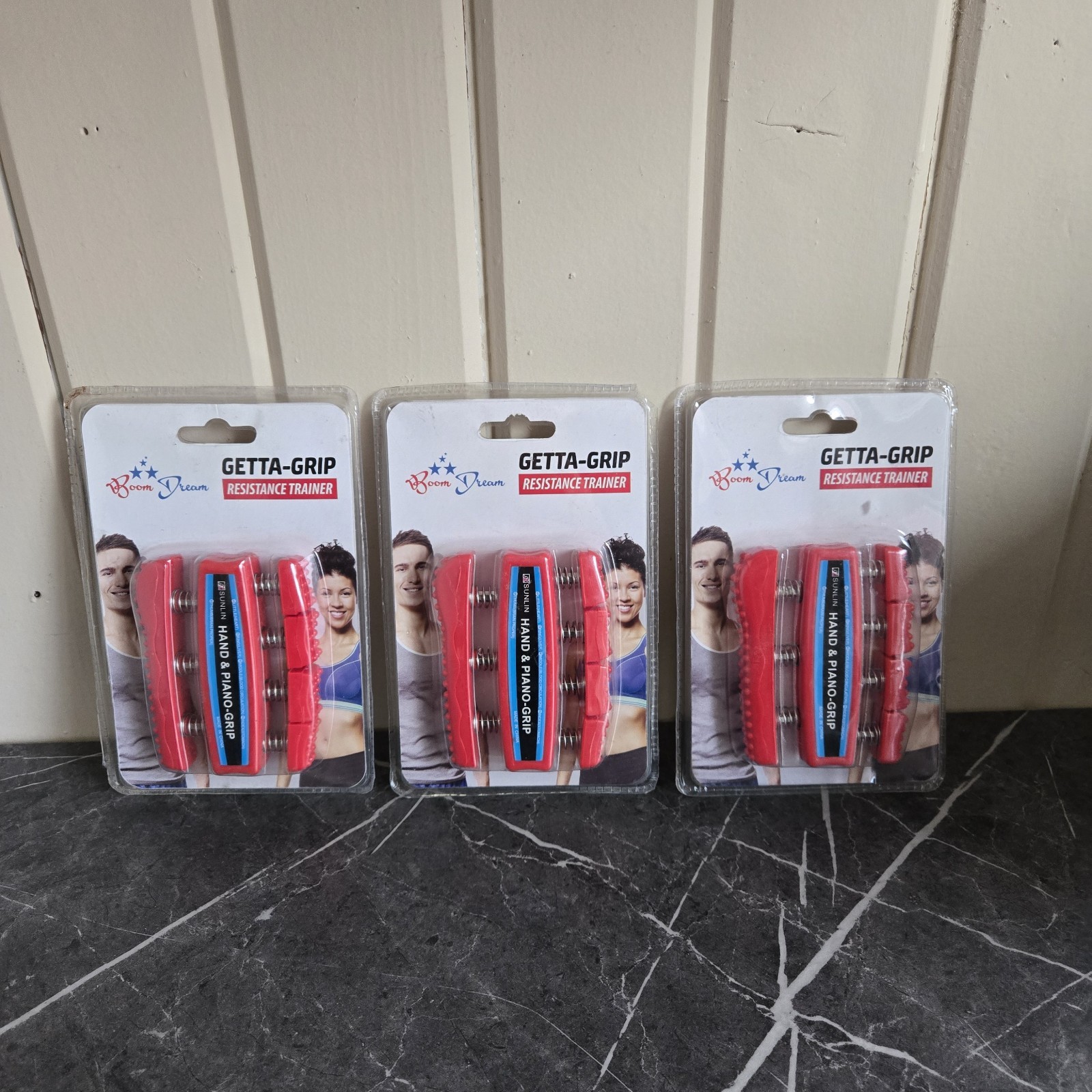 Set Of 3 Boom Dream Getta-Grip Hand Strengthener Non-Slip, Hand And Arm Strength