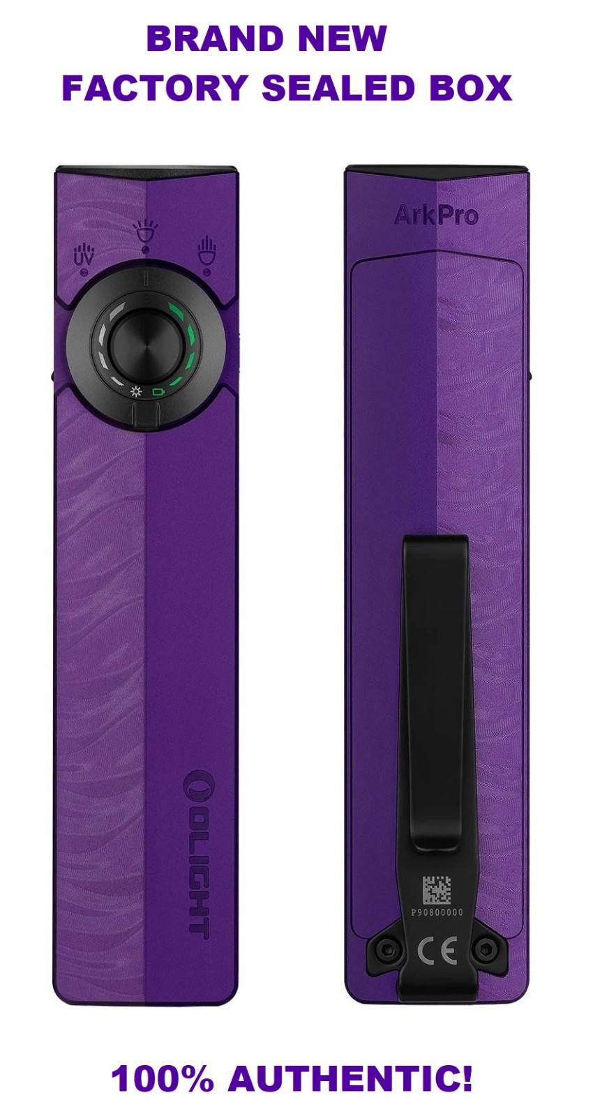 NEW* Olight ArkPro NEBULA VIOLET Flashligh Flat Unibody EDC 4 Lights 1500 Lumens